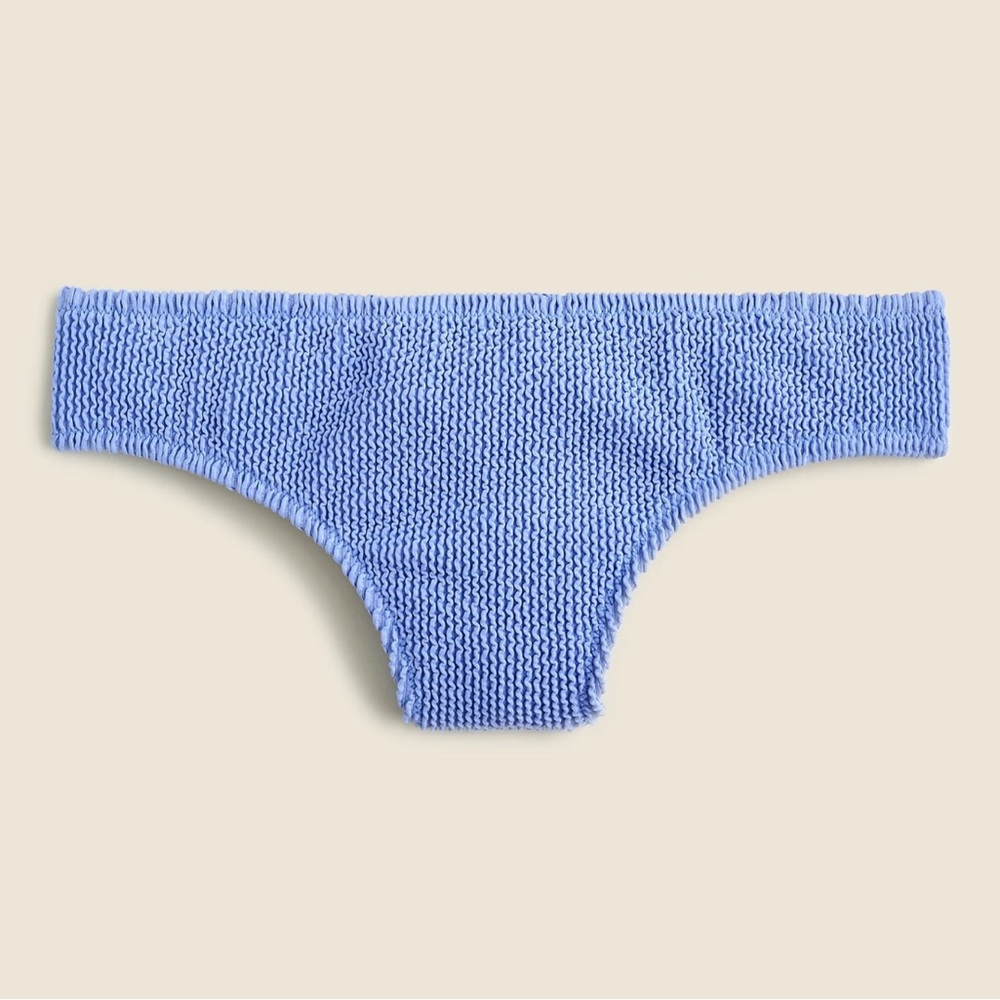 J. Crew textured hipster full-coverage bikini bottom, Like New